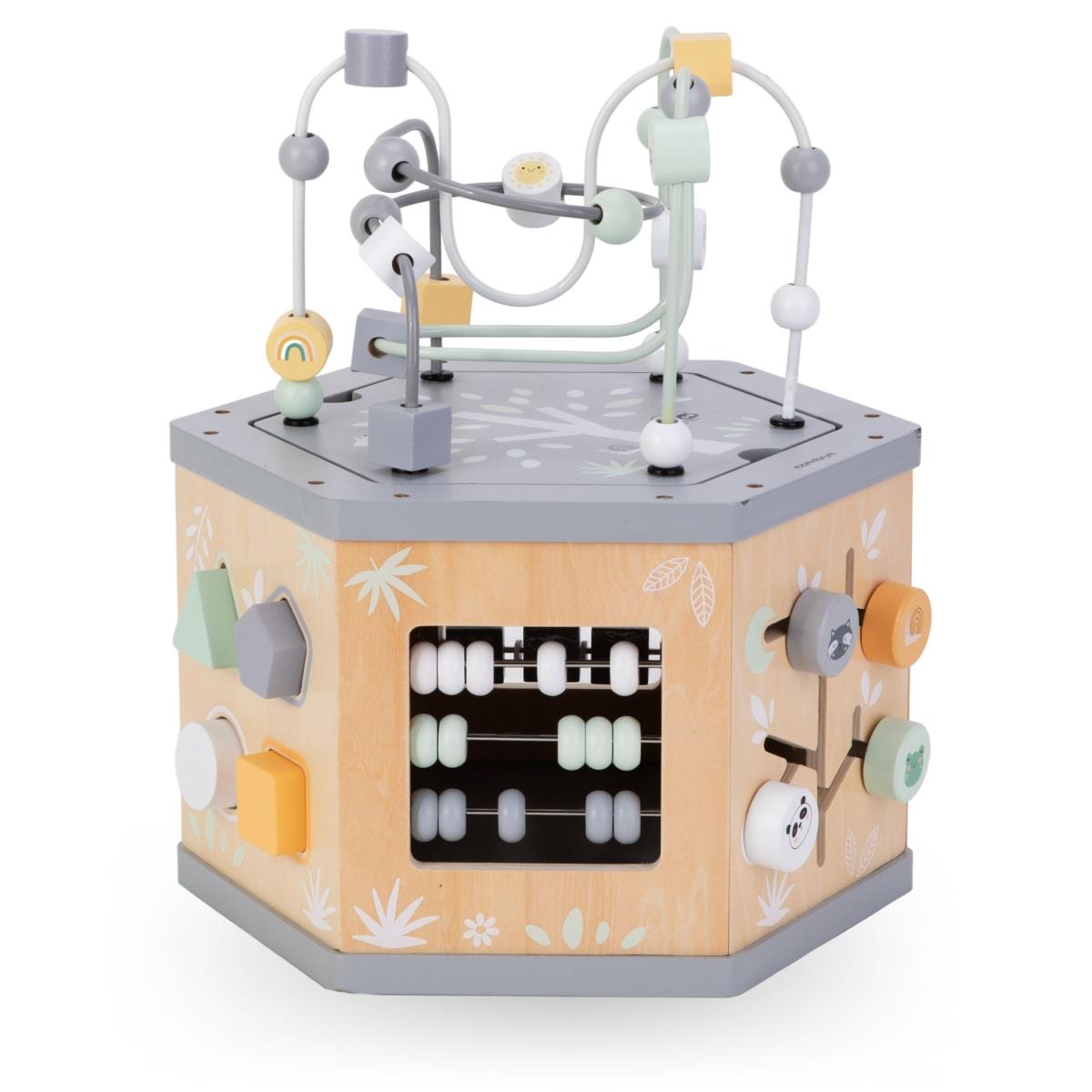 Cubo educacional interativo de madeira 7 em 1 - motor loop