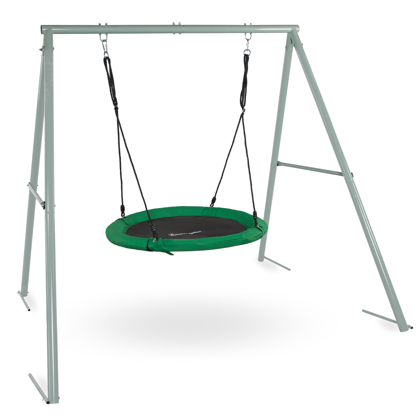 Balanço de jardim tipo ninho de cegonha com moldura e cordas