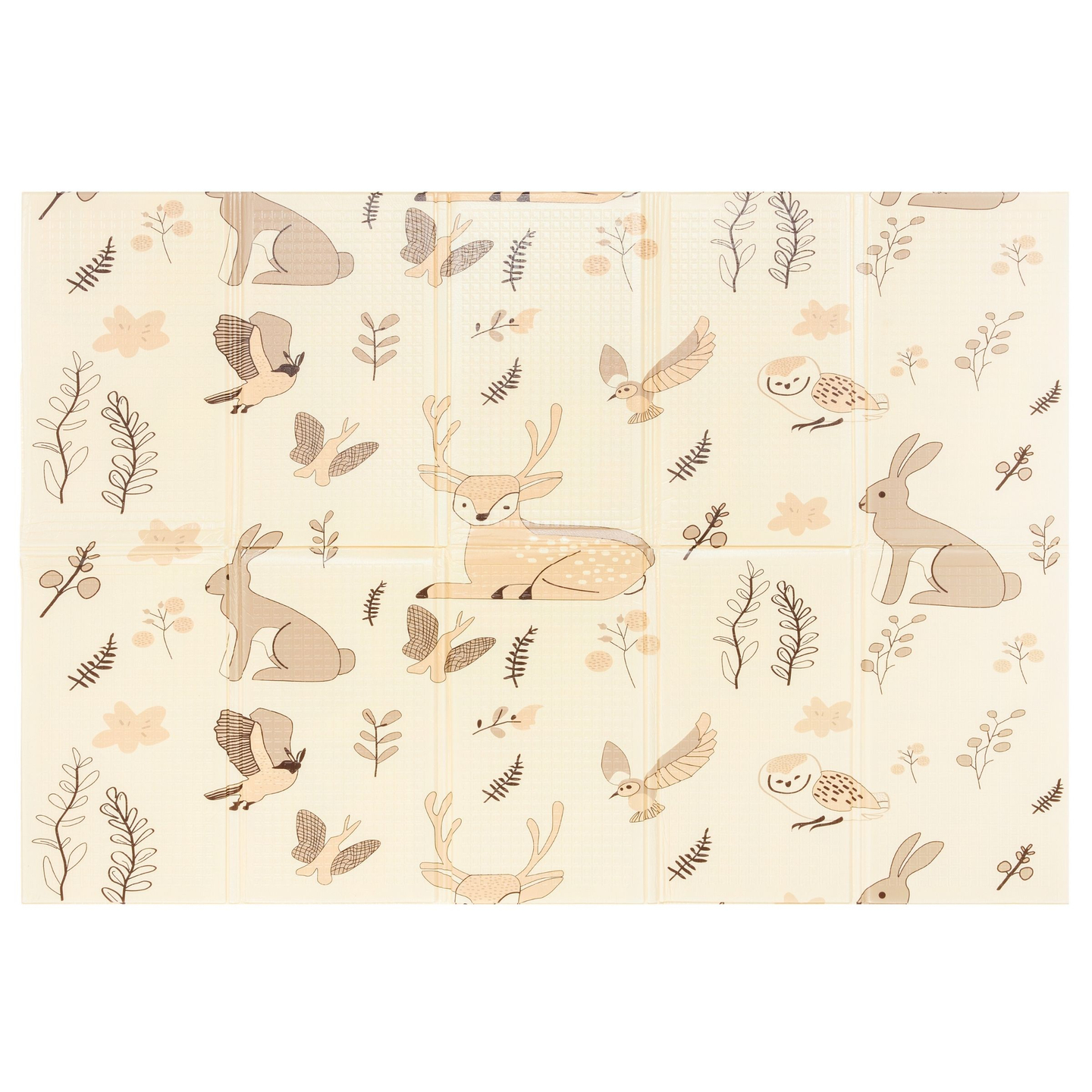 Tapete de espuma dobrável dupla face 180 x 120 x 1cm - Magic Forest/Autumn Streets - boho