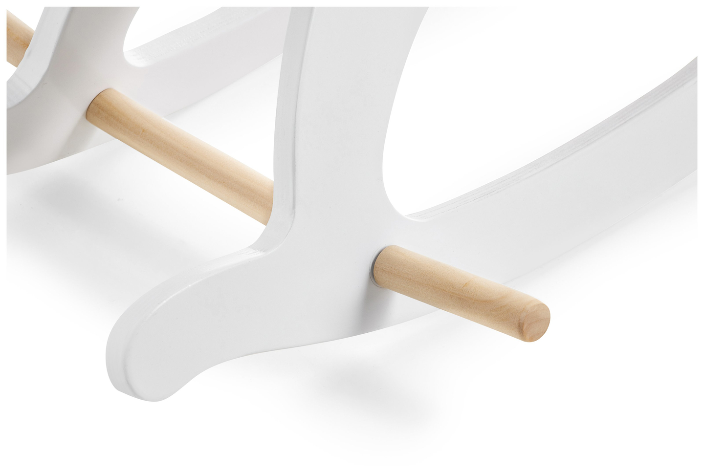 Cavalo de balanço de madeira - branco - a partir dos 12 meses