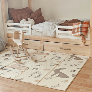 Tapete de espuma dobrável dupla face 180 x 120 x 1cm - Magic Forest/Autumn Streets - boho