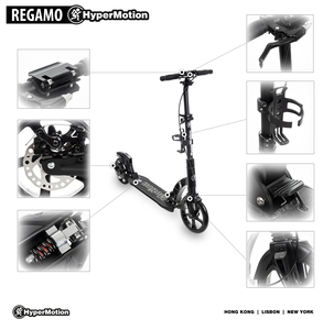Scooter adulto HyperMotion REGAMO - preto