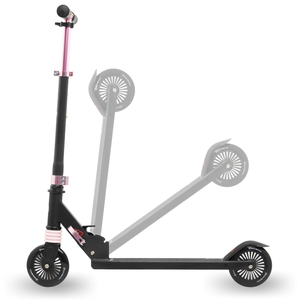 Scooter de duas rodas com amortecedor WALLY 4-9 anos da HyperMotion, preto e rosa
