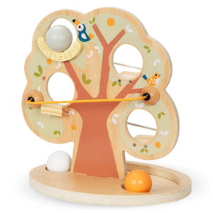 Pista de deslizamento de bolas em madeira - Árvore verde