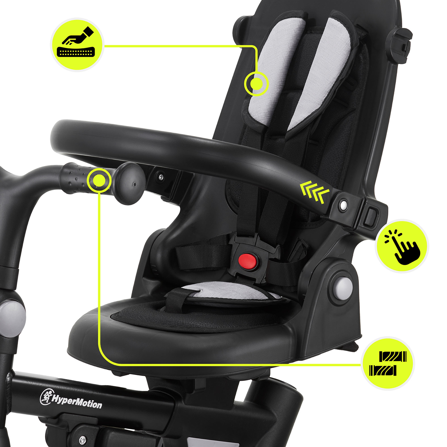 Triciclo multifunções 8em1 TOBI FOREST - cinzento