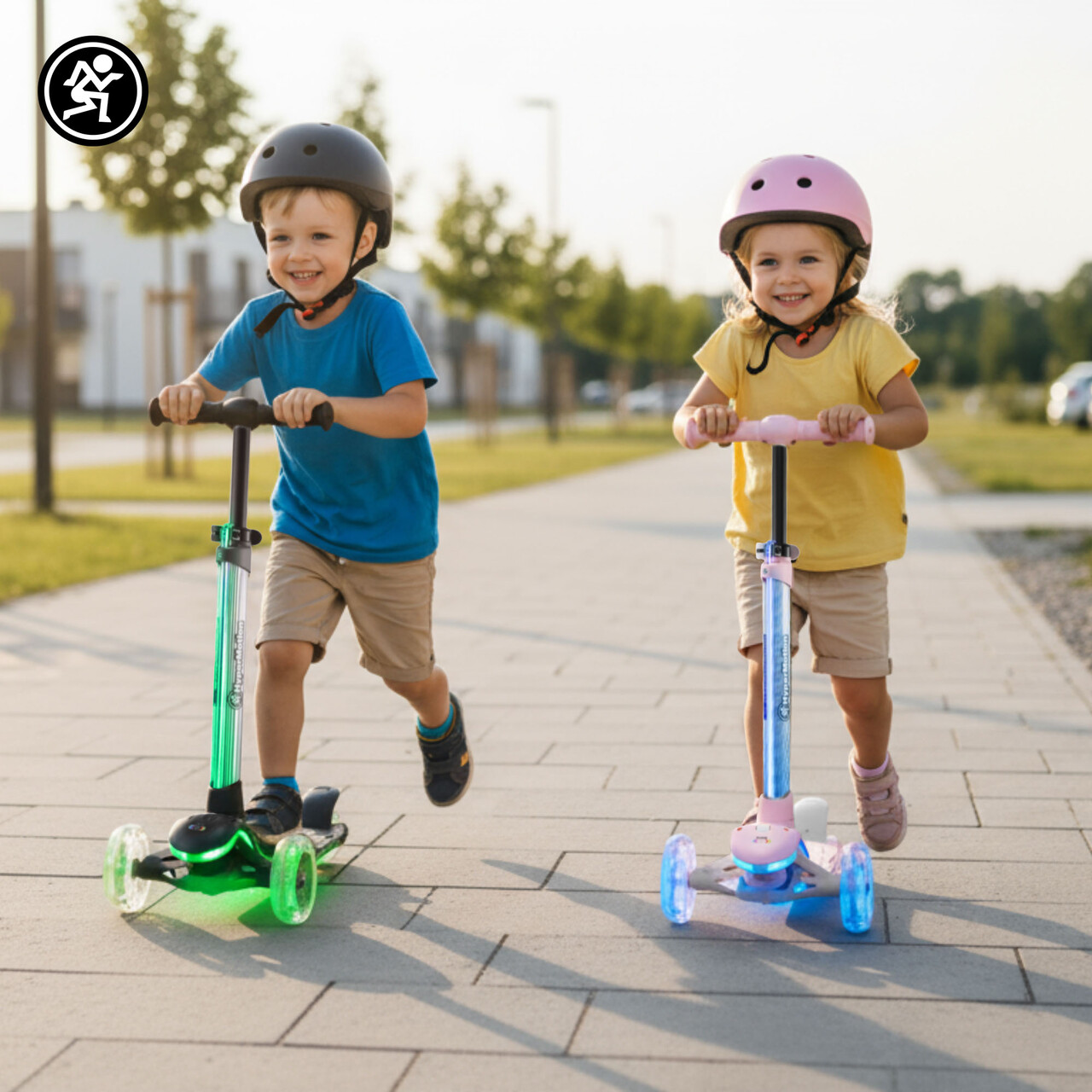 Patinete elétrico HyperMotion BECKY - Iluminação LED RGB, preto