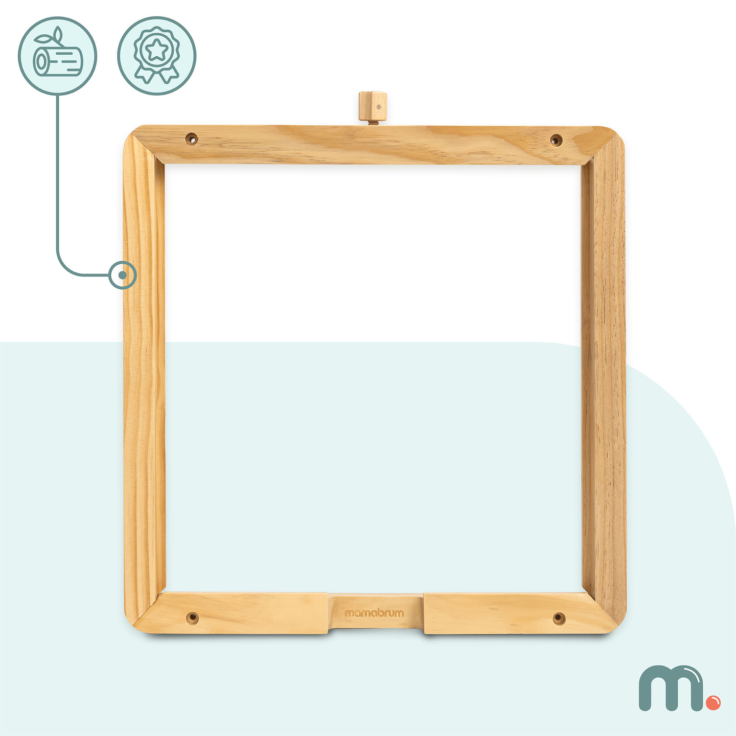 Moldura de madeira para parede - para montagem de quadros educativos Mamabrum