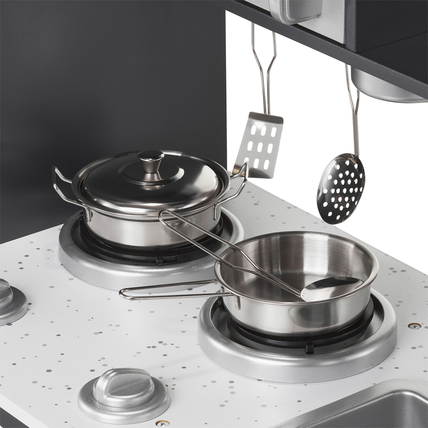 Cozinha XXL em madeira com iluminação LED, avental e acessórios