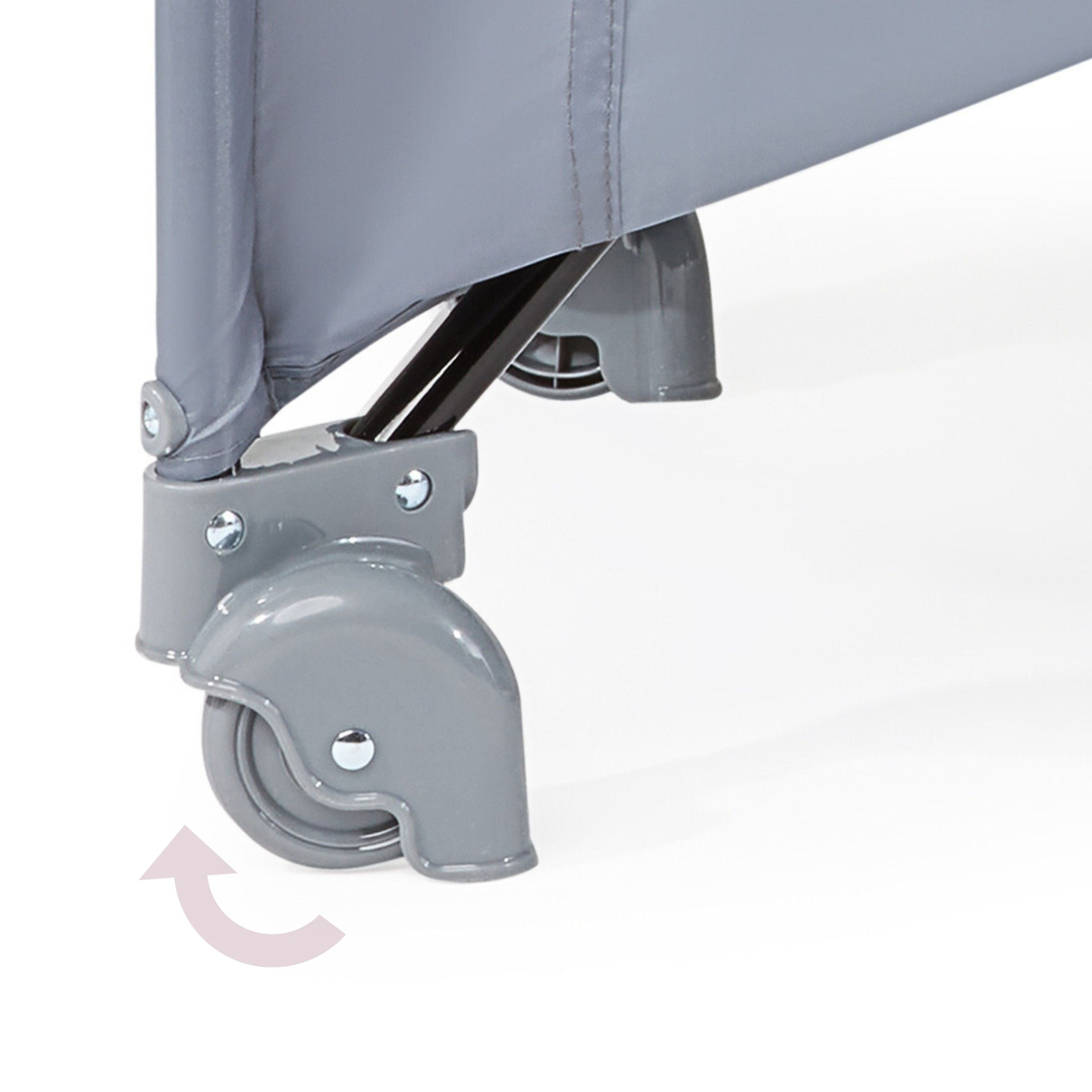 Berço de viagem / cercadinho de 2 níveis com trocador, teto e colchão Happy Traveller BASIC PLUS - cinza