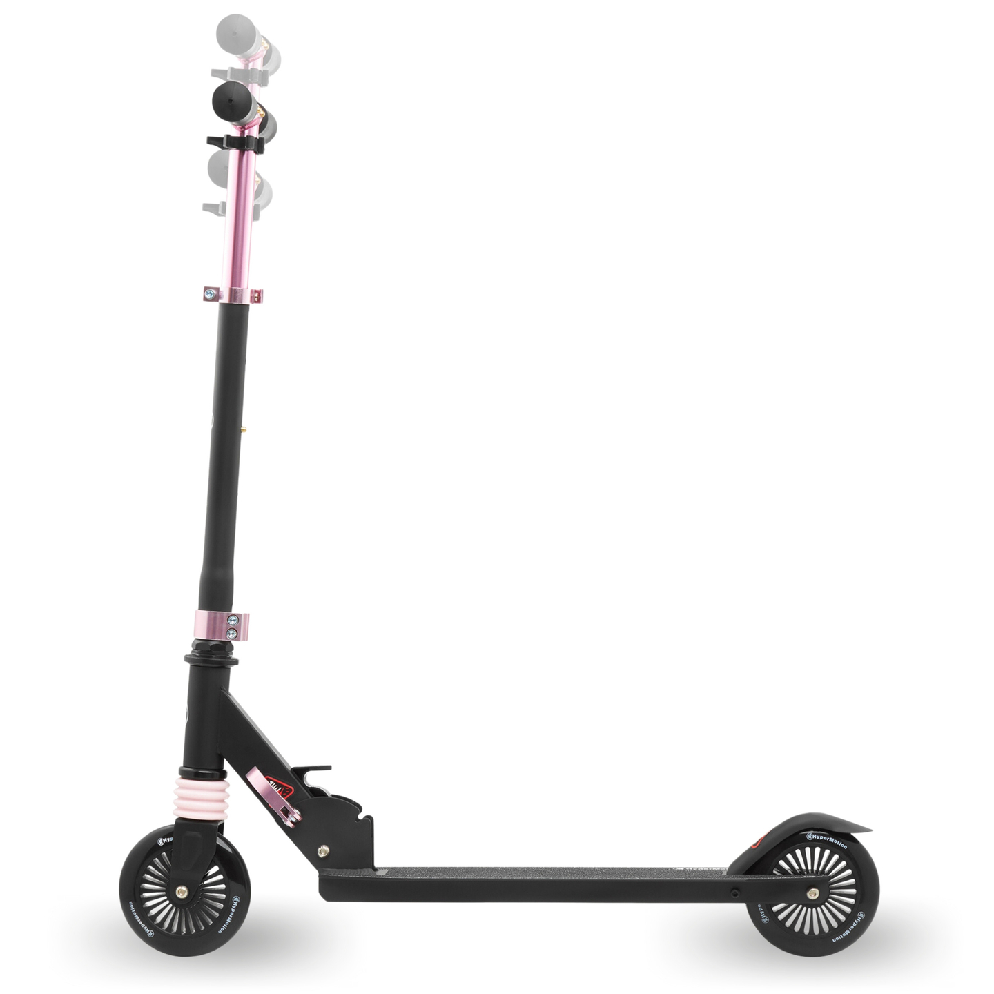 Scooter de duas rodas com amortecedor WALLY 4-9 anos da HyperMotion, preto e rosa