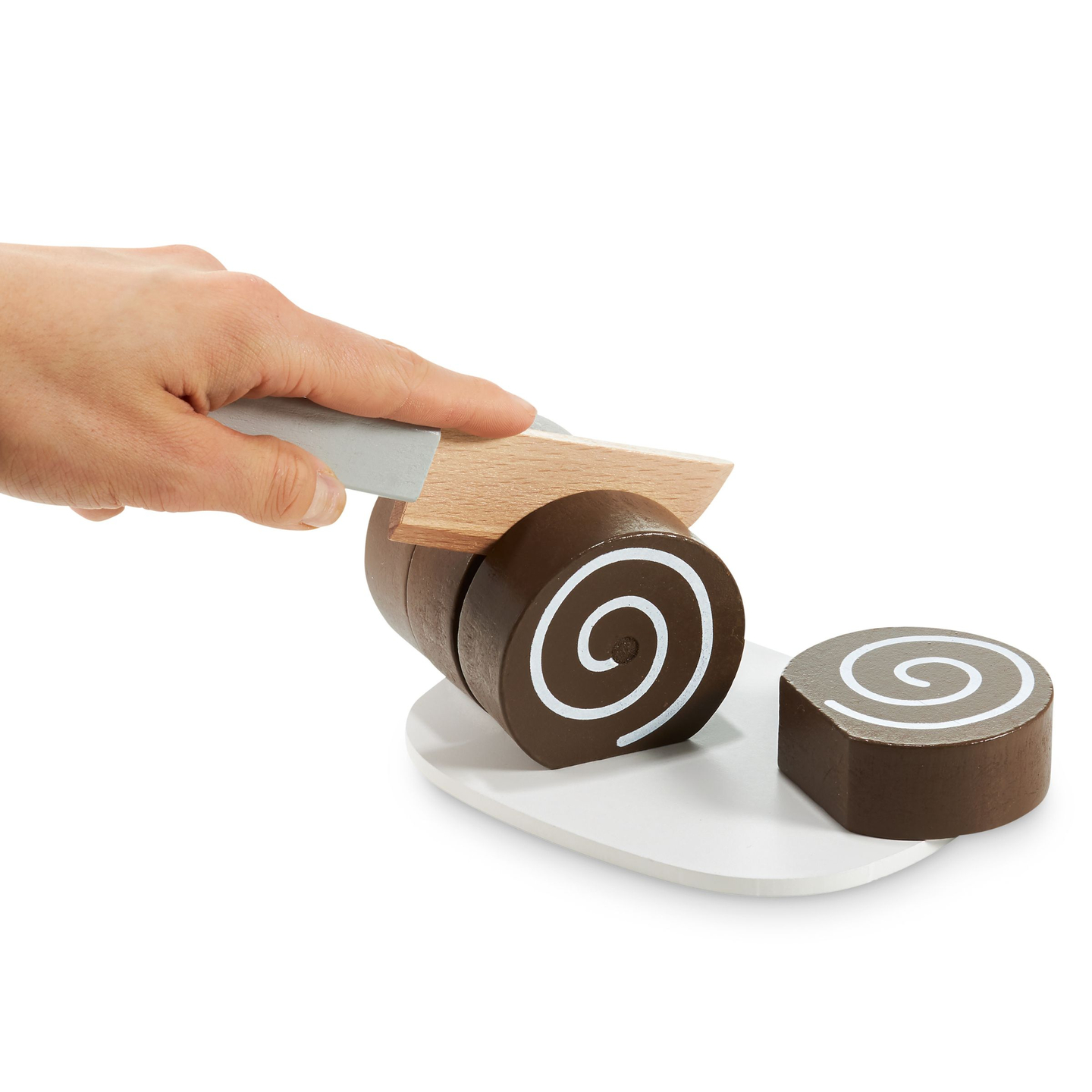 Caixa de madeira com doces para corte, confeitaria