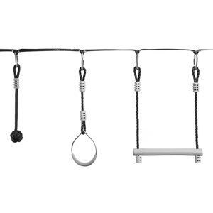 Pista de obstáculos ninja para crianças - Conjunto de slackline HyperMotion - 10 obstáculos