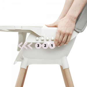 AMELIA cadeira de alimentação 3 em 1 Moby-System, cinzento