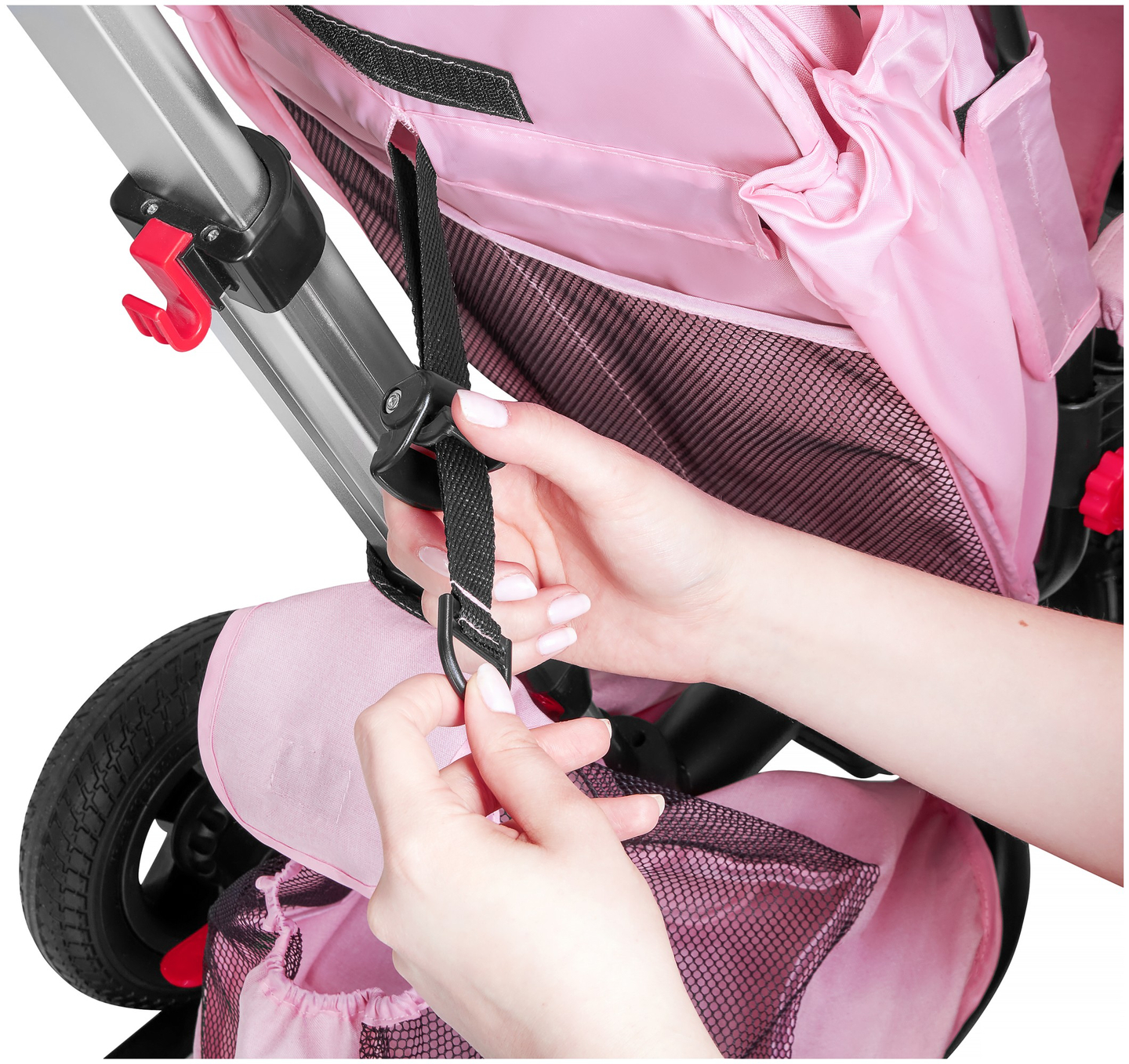 Triciclo Tobi Velar + capa de chuva - rosa