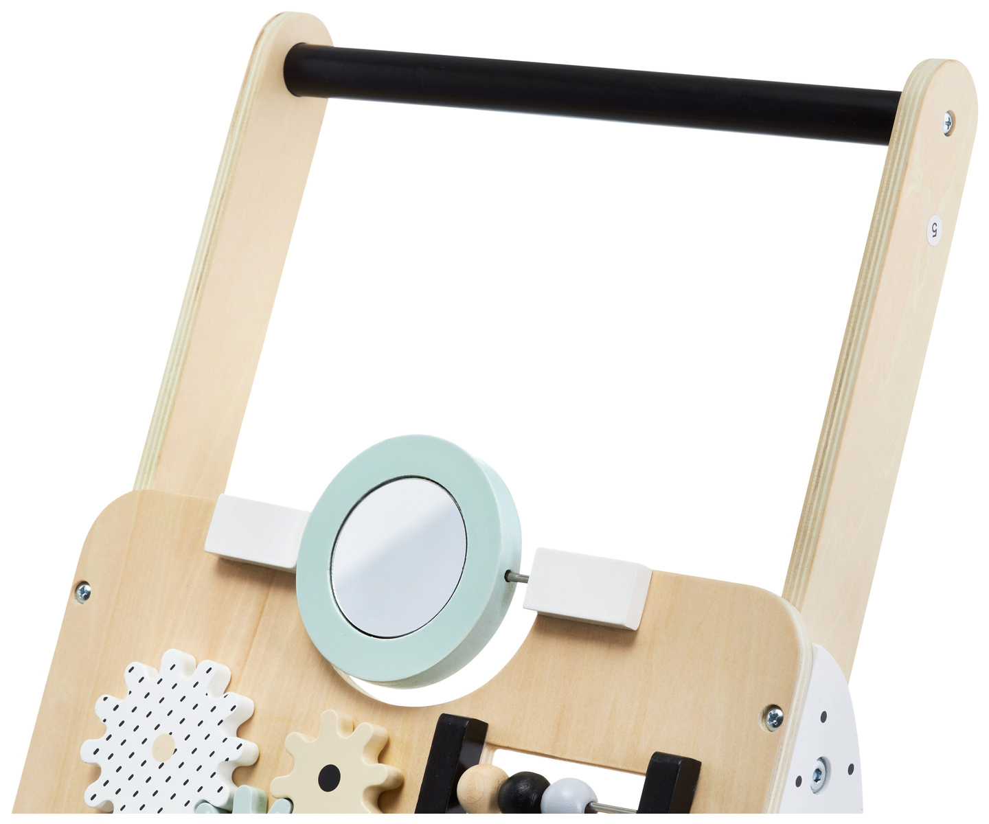 Andador / empurrador educacional de madeira para crianças - prancha de manipulação