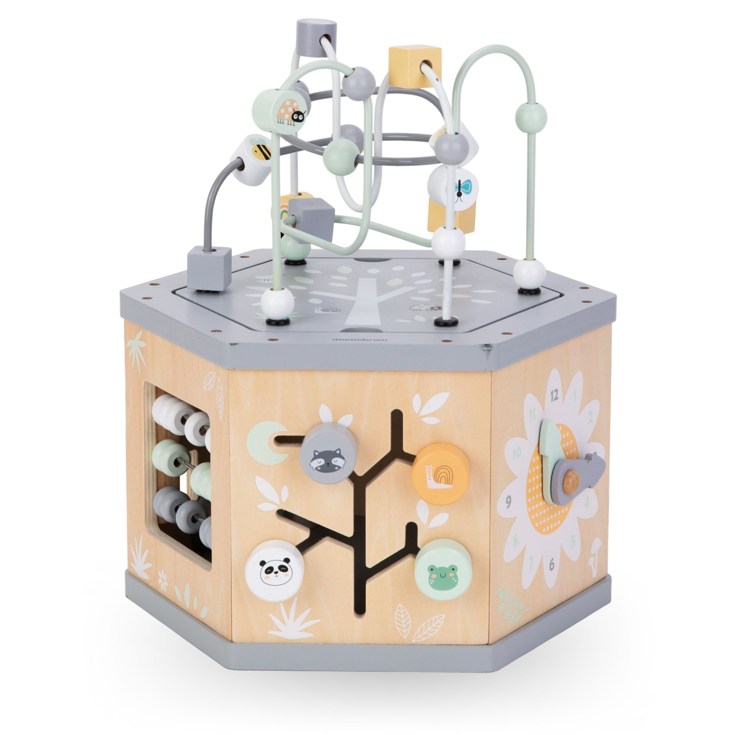 Cubo educacional interativo de madeira 7 em 1 - motor loop