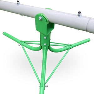 Balanço de jardim 2 em 1, trave de equilíbrio para 2 pessoas com função de carrossel de 360 graus