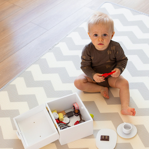 Tapete de espuma XXL dupla face - rolo de 2 CM (estrada e ziguezagues)