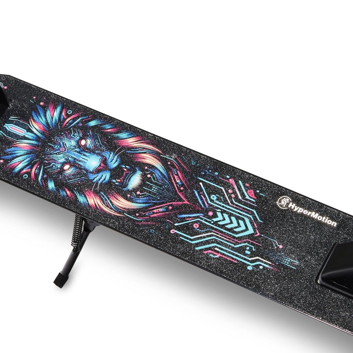 Trotinete de duas rodas para jovens adultos - com amortecedor - Hypermotion CITY SWIFT Digital Lion - 100kg