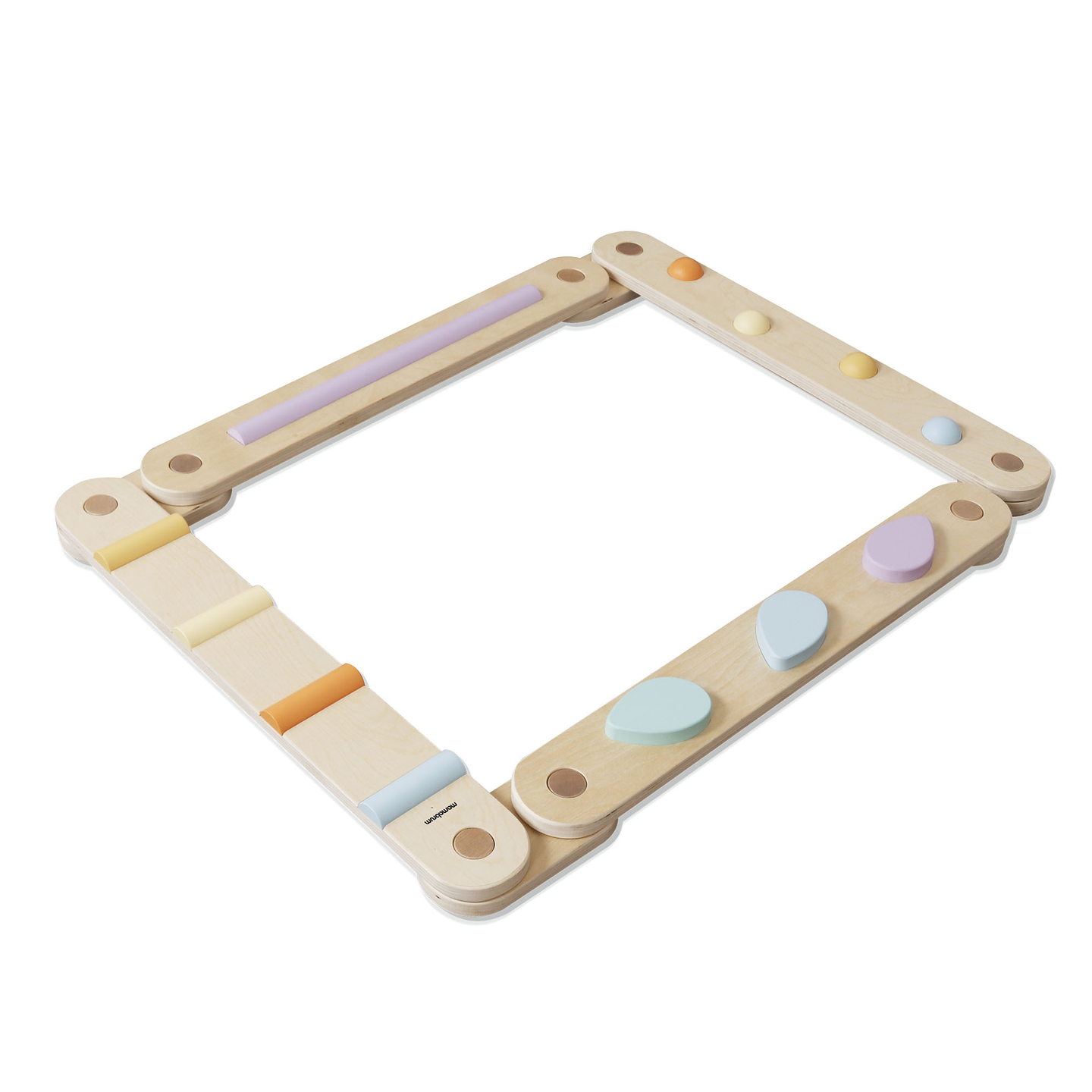 Grande percurso sensorial em madeira - pista de equilíbrio - 9 elementos