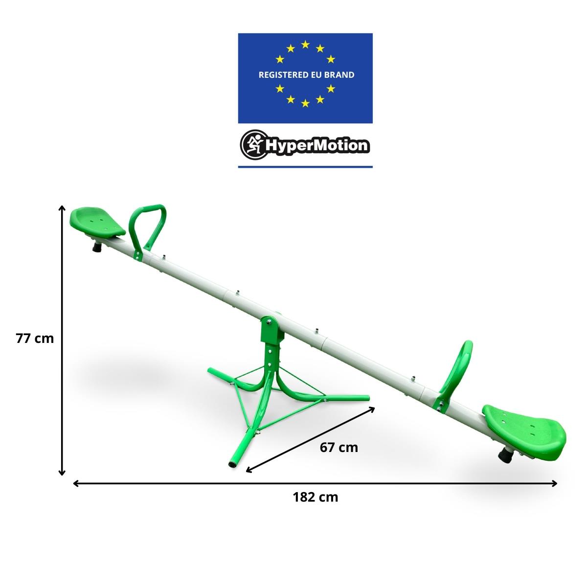 Balanço de jardim 2 em 1, trave de equilíbrio para 2 pessoas com função de carrossel de 360 graus