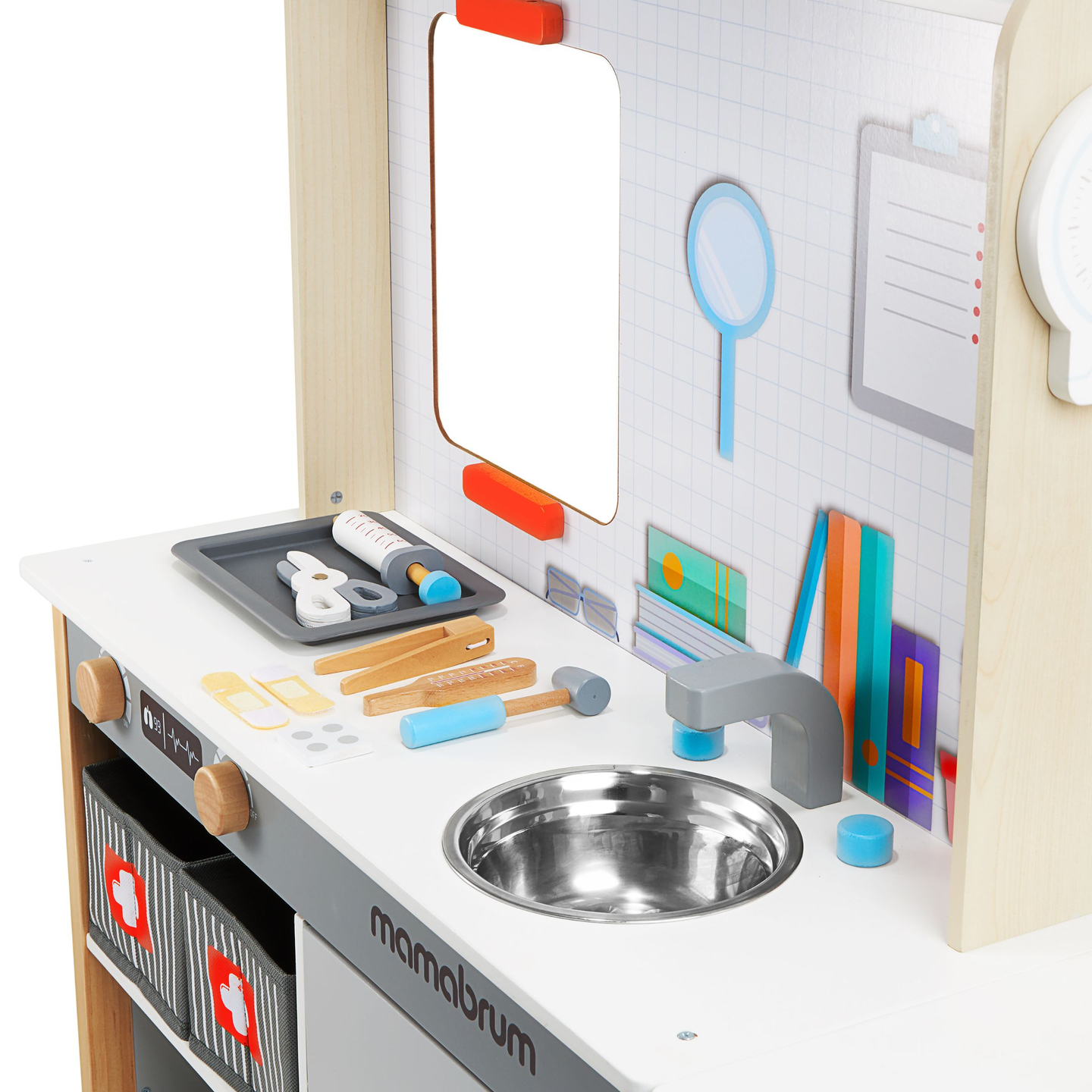 Consultório médico de madeira XXL - conjunto médico com acessórios