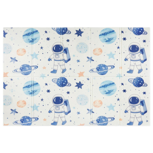 Tapete de espuma dobrável de dupla face 180 x 120 x 1cm - Cosmos/Triângulos geométricos