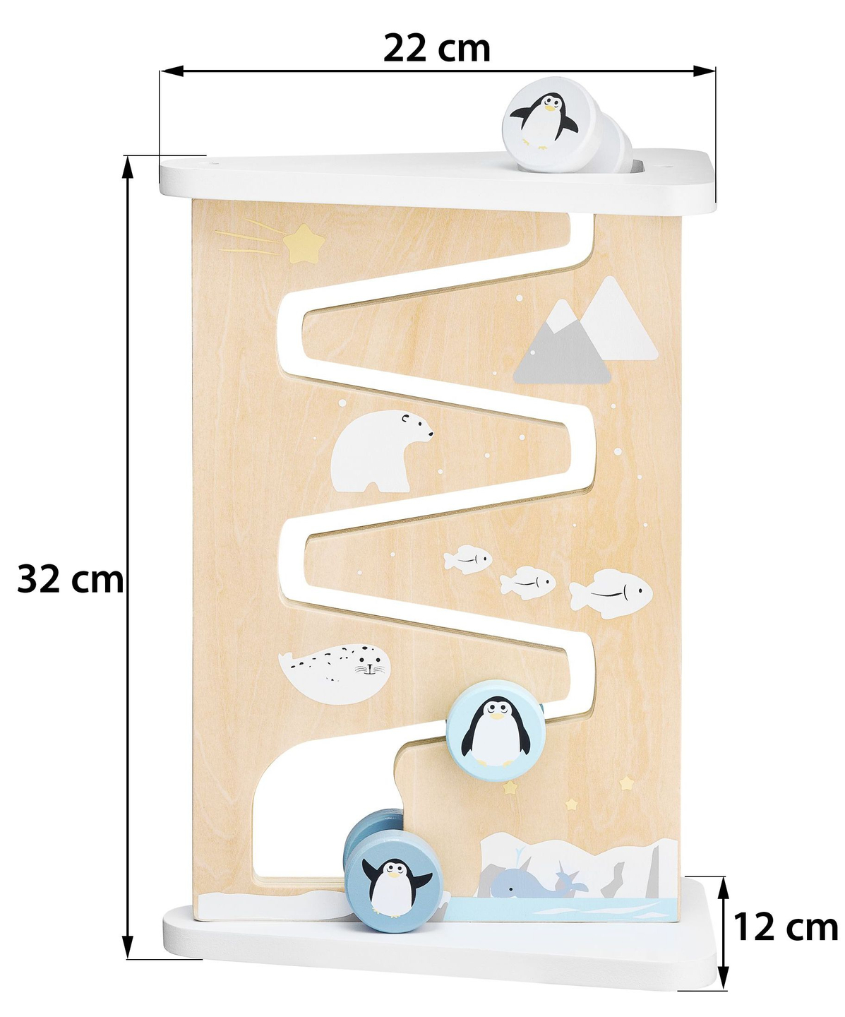 Placa de manipulação sensorial de madeira dupla face