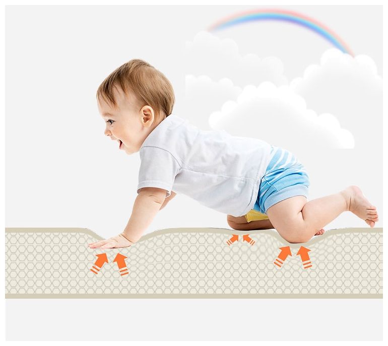 Tapete de espuma XXL dupla face - rolo de 2 CM (estrada e ziguezagues)