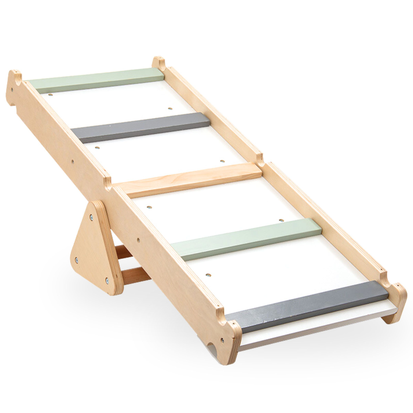 Parque infantil de madeira para crianças - escada + parede de escalada + trave de equilíbrio - triângulo de Pikler