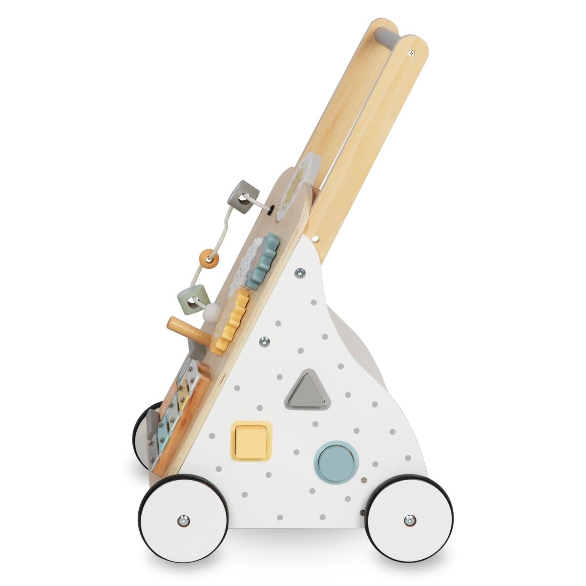 Andarilho educativo de madeira 8em1 / empurrador de bebés - prancha manipuladora