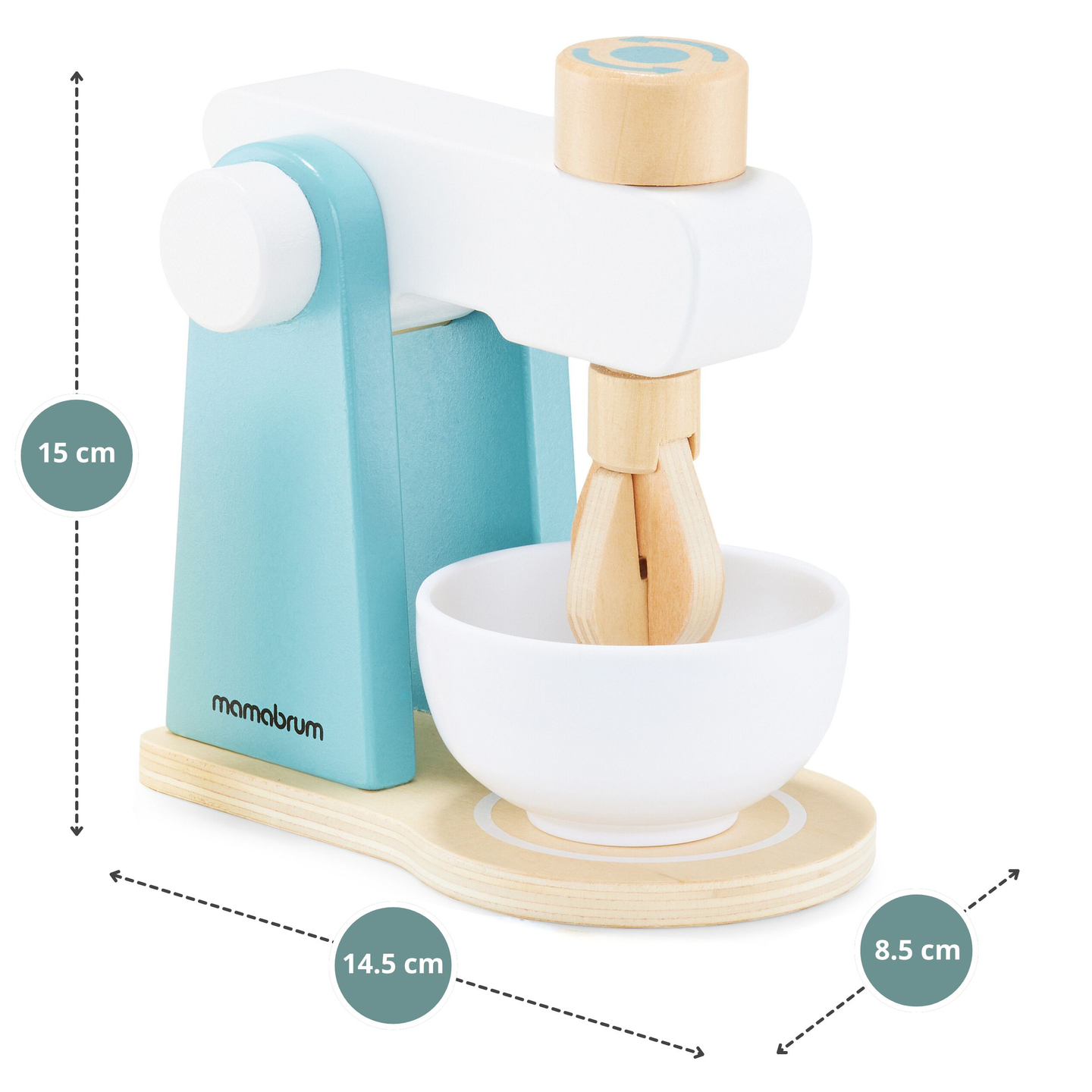 Misturador de madeira com acessórios